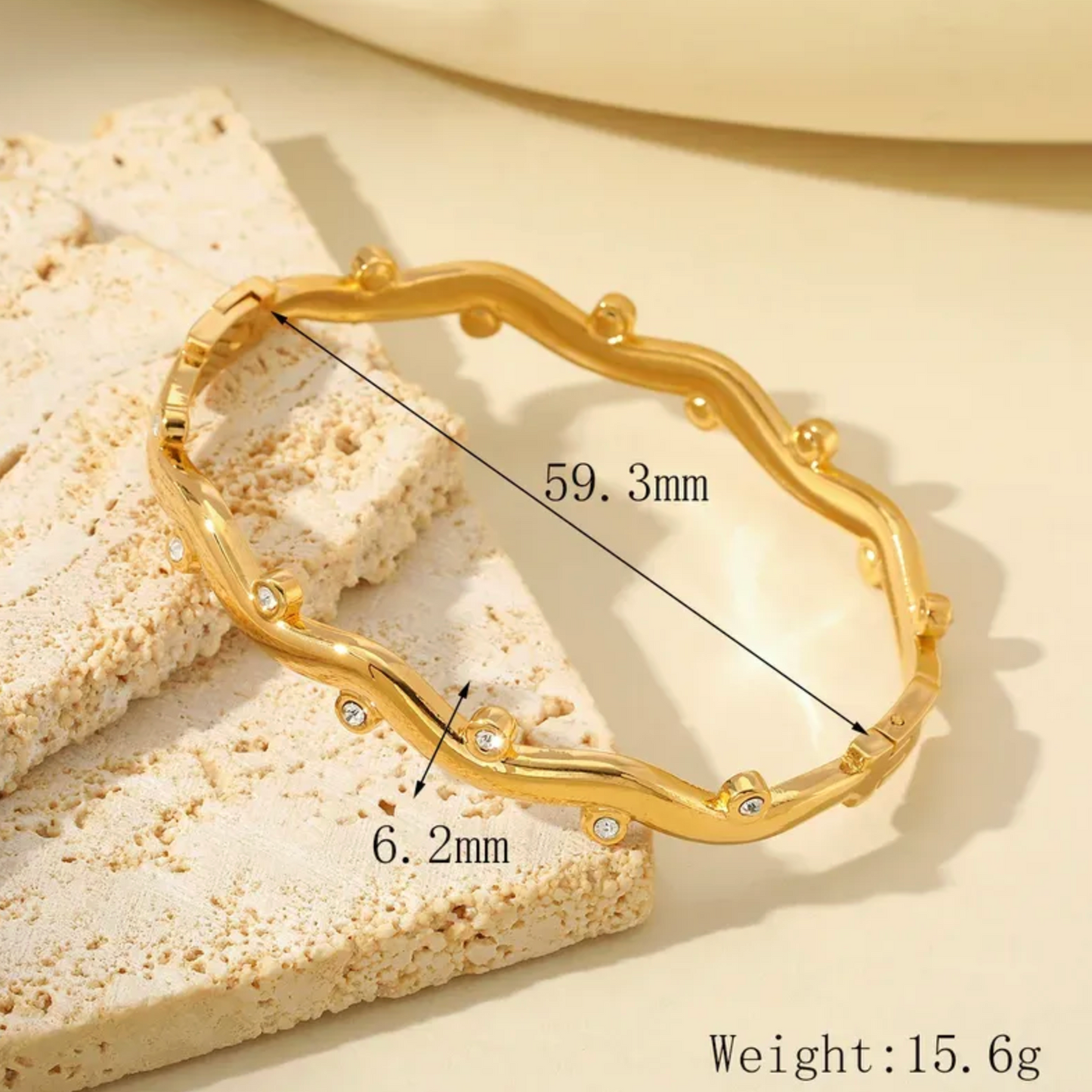 The Crystal Ripple Bangle