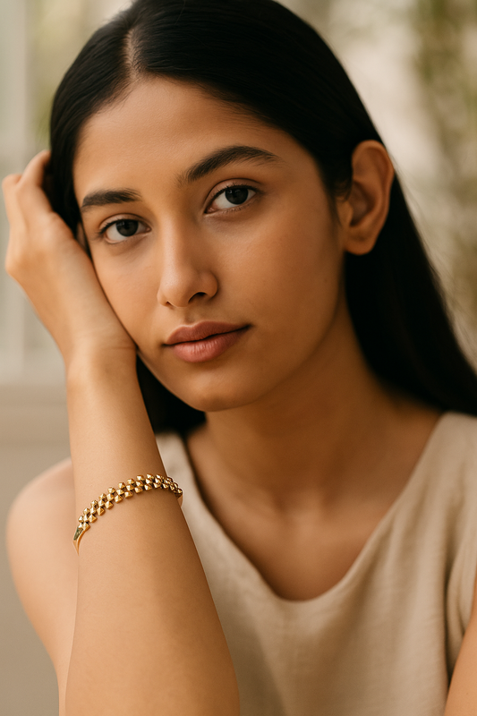 Geometric Grid Bangle