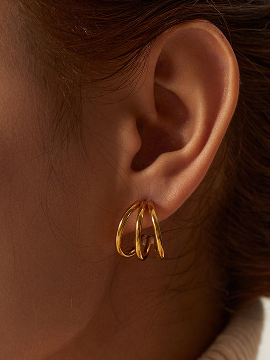 Triple Luxe Hoops