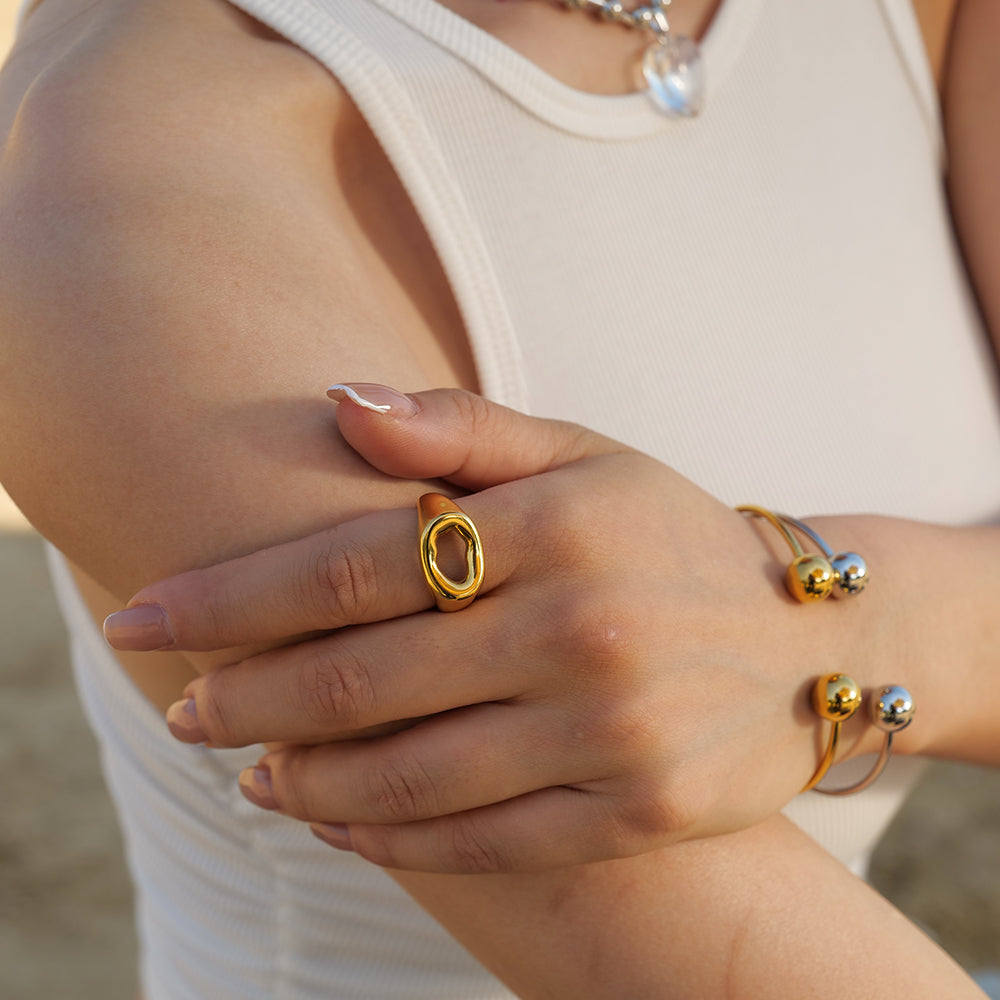 Double Ball Gold Plated Bracelet