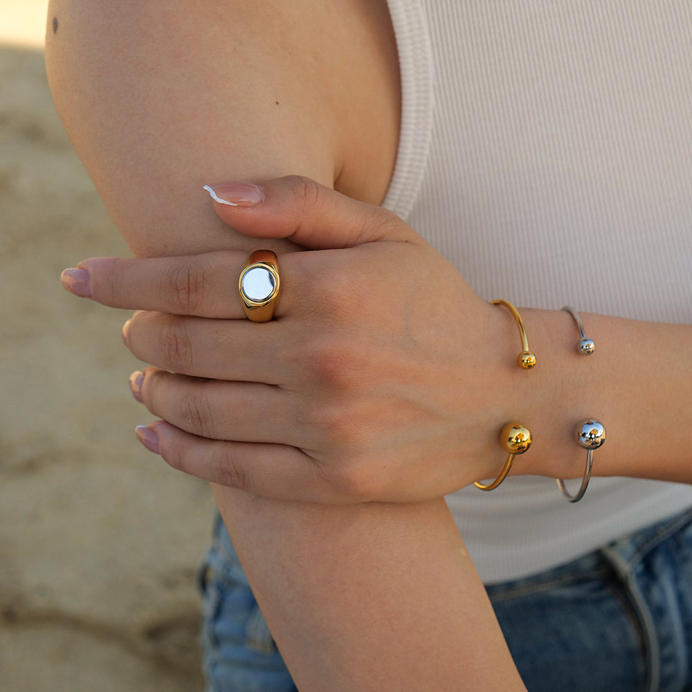 Double Ball Gold Plated Bracelet
