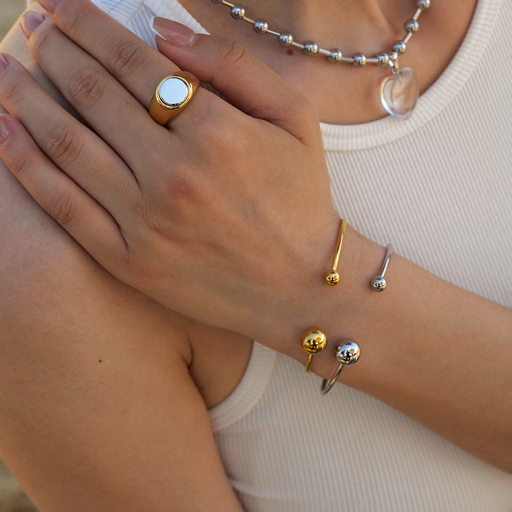 Double Ball Gold Plated Bracelet