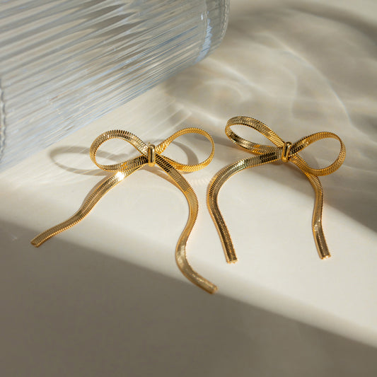 Ribbon Drop Earrings