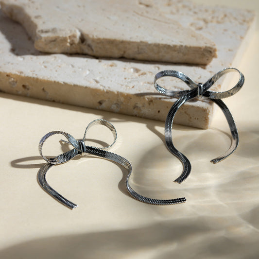 Ribbon Drop Earrings