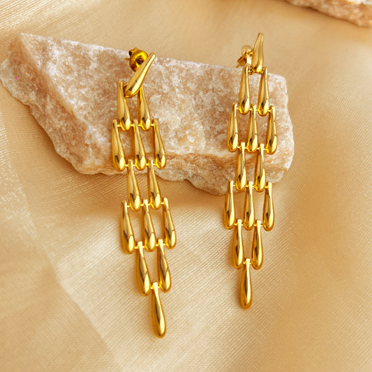Gold Plated Chandelier Earrings