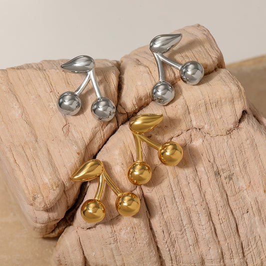 Gold Plated Cherry Earrings