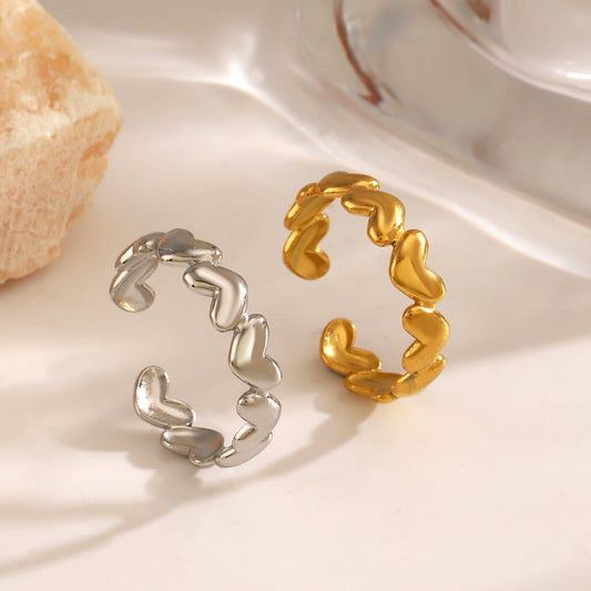 Gold plated classic heart ring