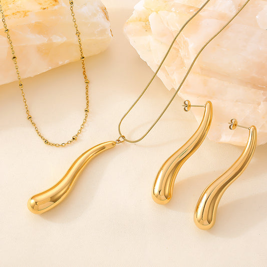 Hip Hop Punk Water Droplet Earrings