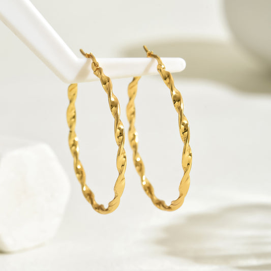 Vintage Twisted Hoops