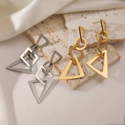 Geometric Cascade Earrings