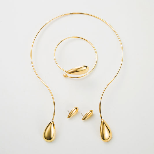 Gold Plated Teardrop Necklace