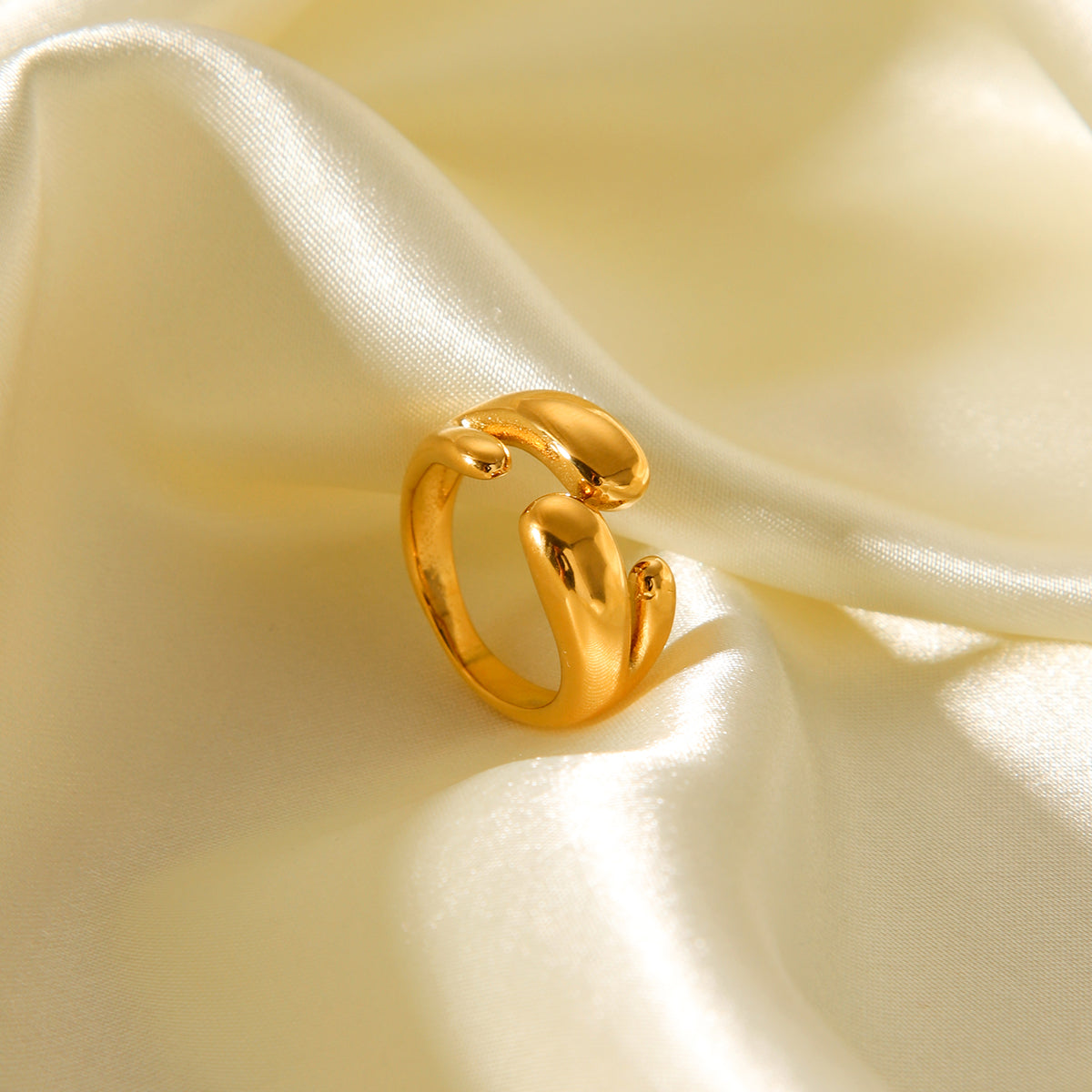 Gold Plated Wrap adjustable ring