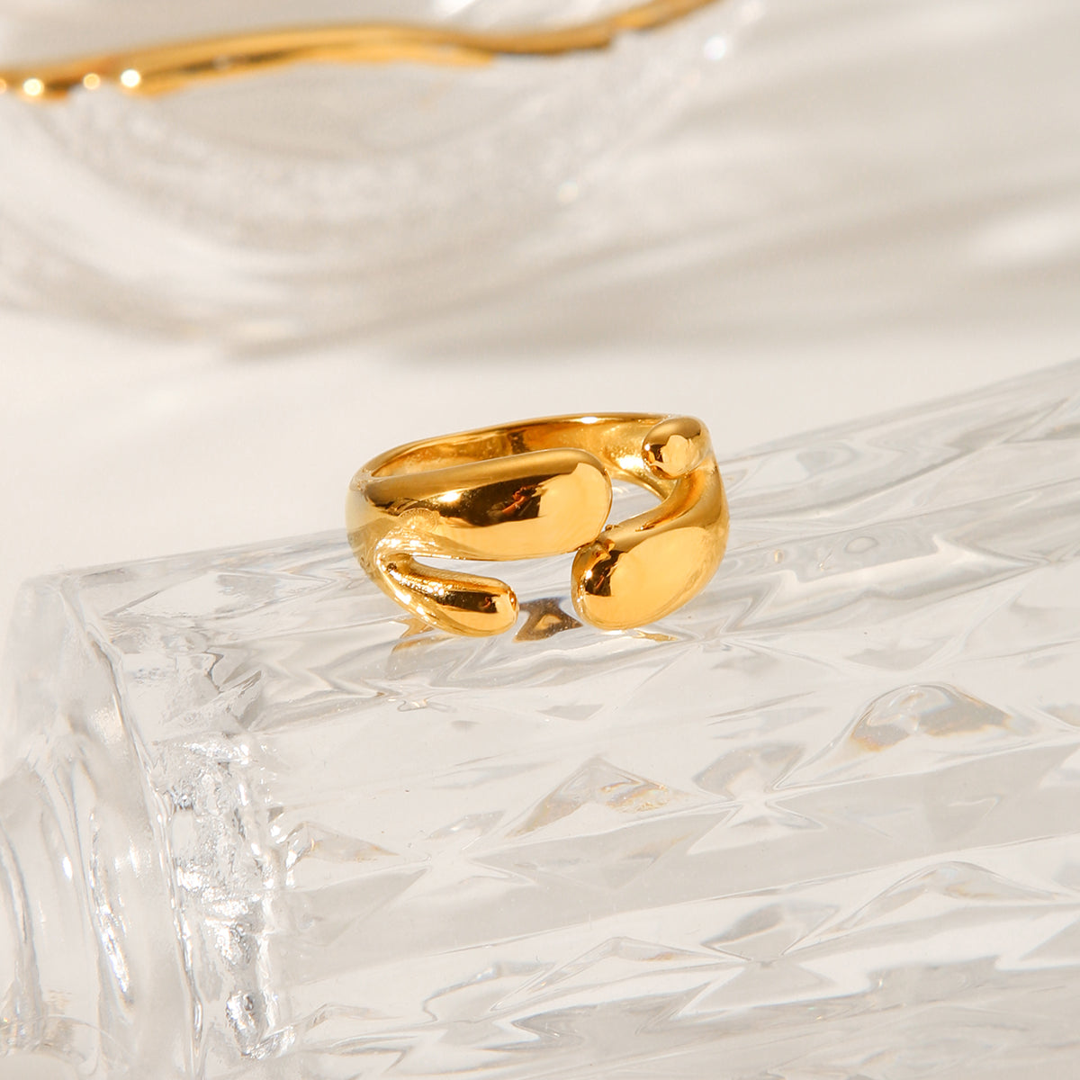 Gold Plated Wrap adjustable ring