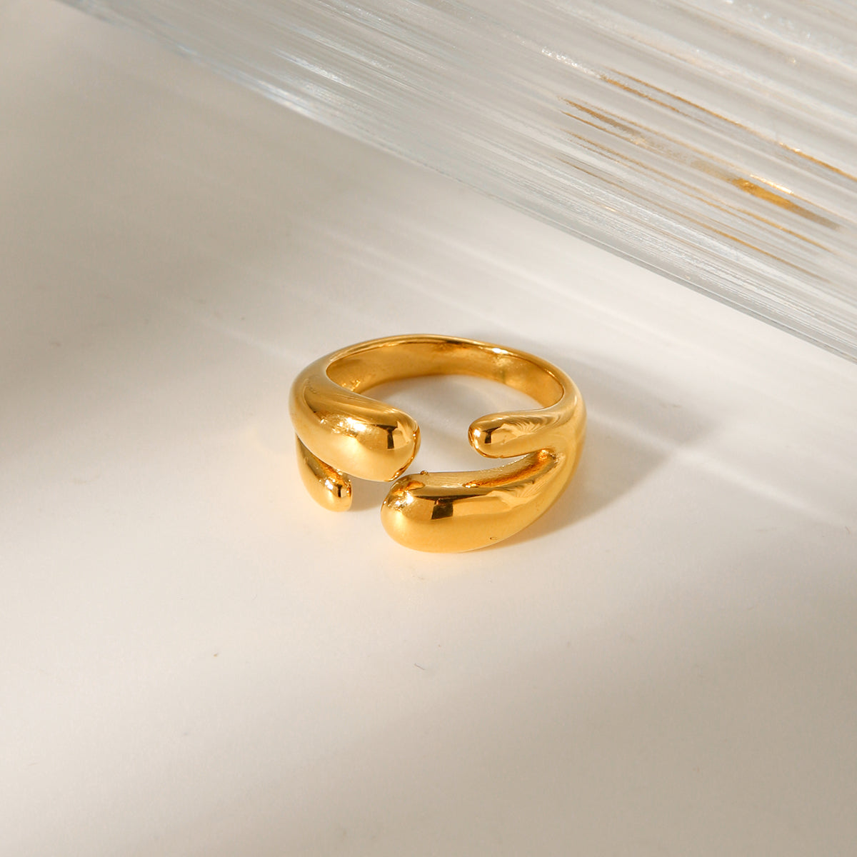 Gold Plated Wrap adjustable ring