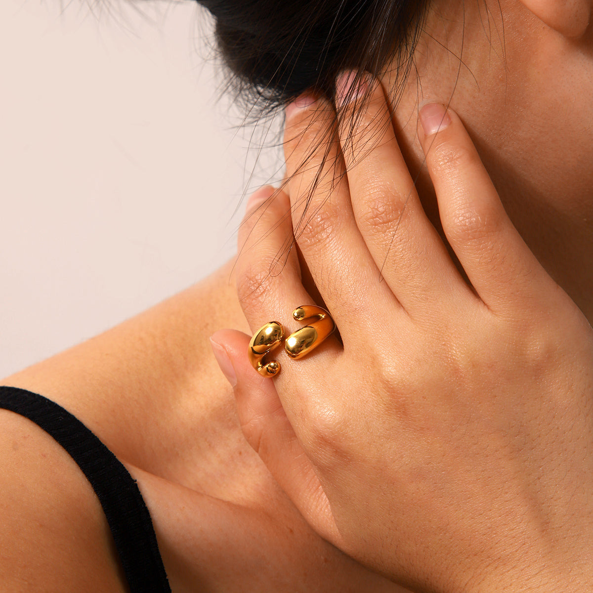 Gold Plated Wrap adjustable ring