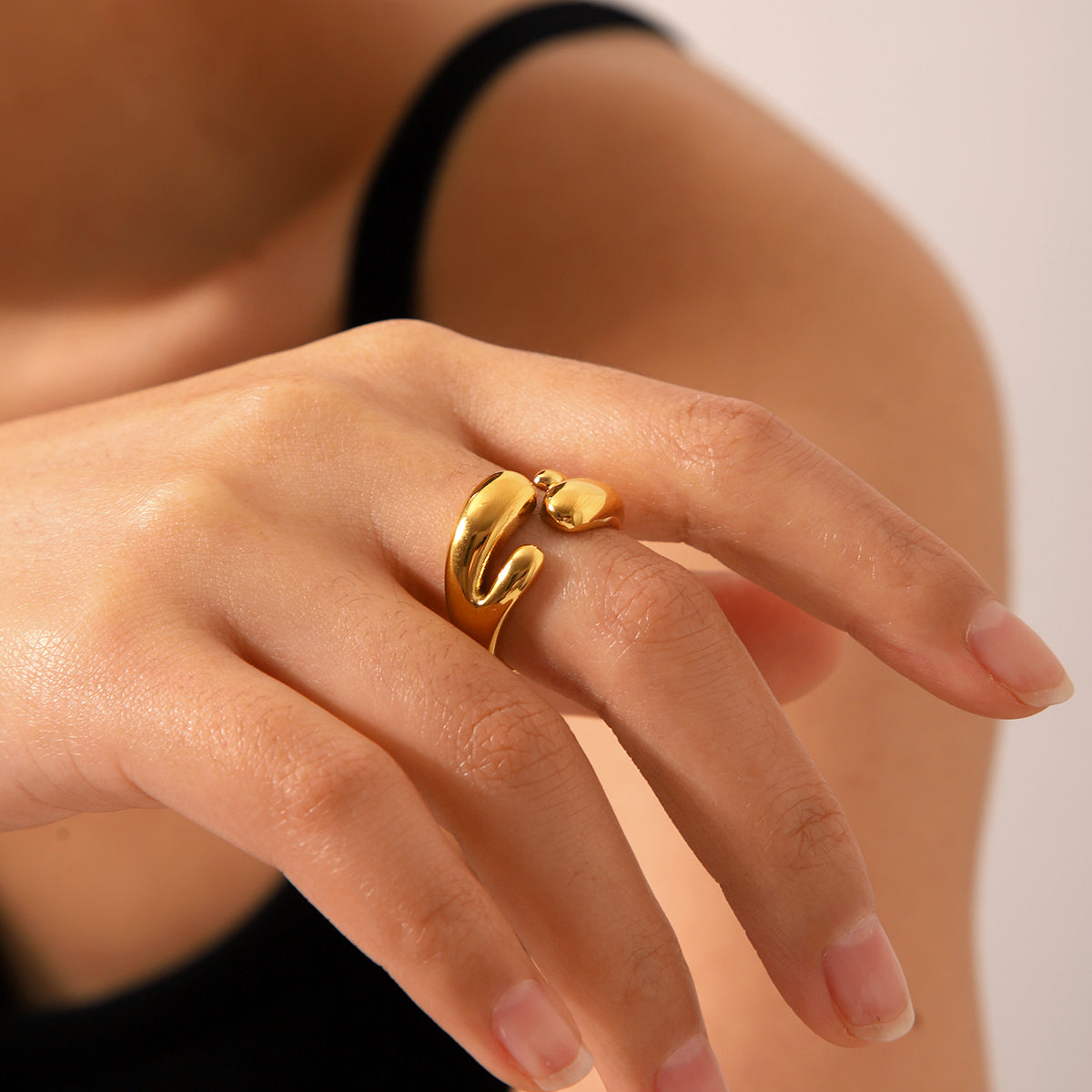 Gold Plated Wrap adjustable ring