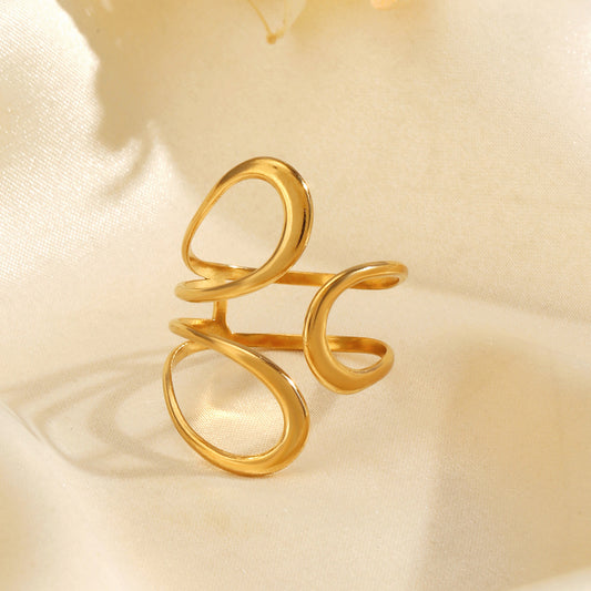 Asymmetrical Wave Ring