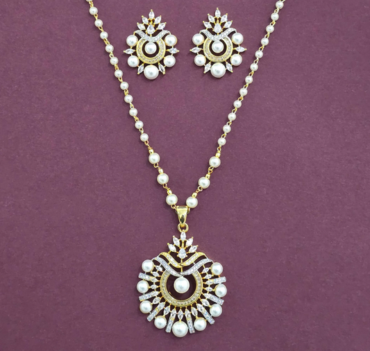 Pearl Sunray Pendant Set