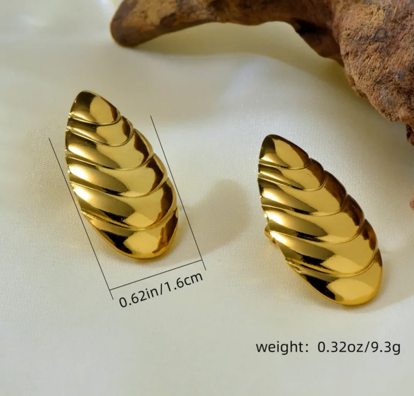 Shell Cocoon Studs