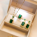 Regal Rectangular Emerald Ensemble