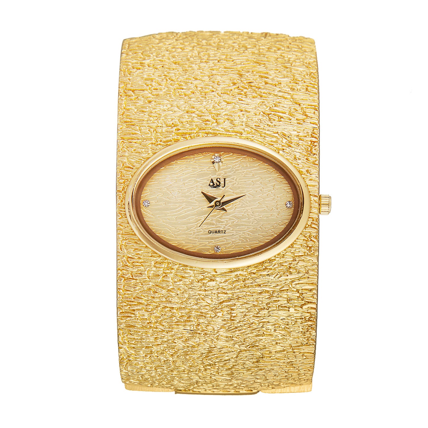Radiant Sand-Textured Statement Watch