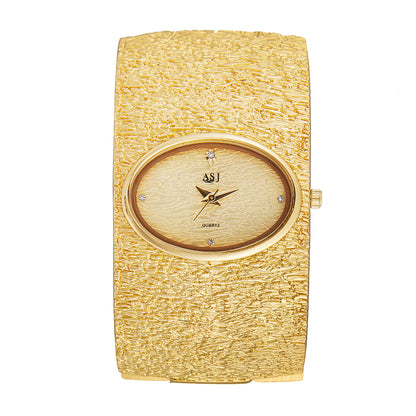 Radiant Sand-Textured Statement Watch