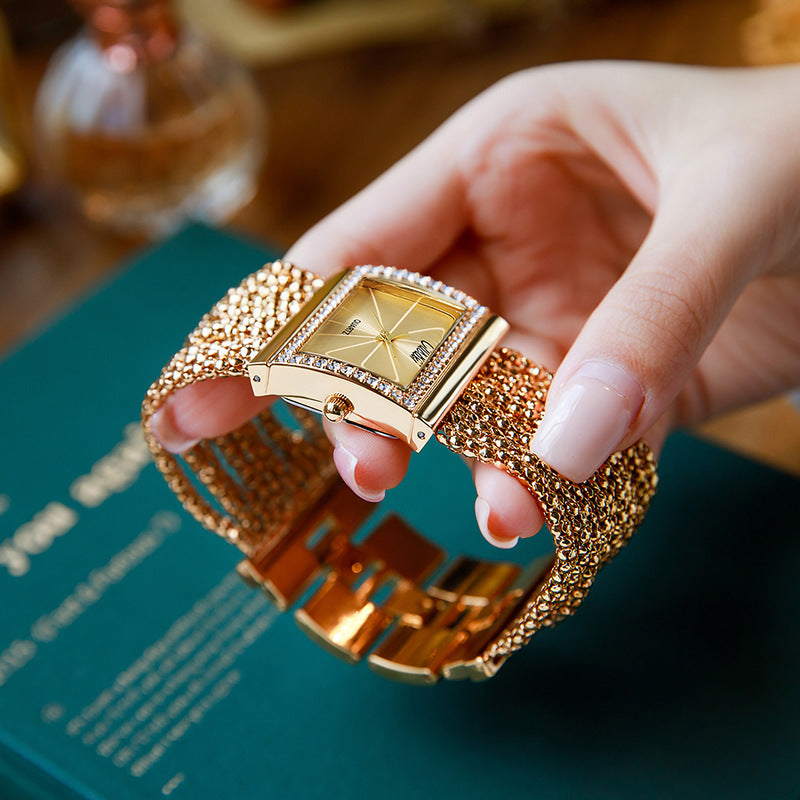 Radiant Multi-Band Beaded Jewelry Watch