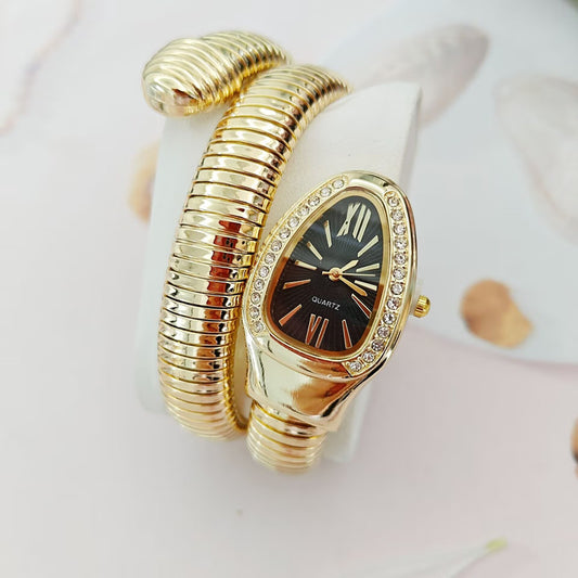 Serpentine Crystal Coil Watch