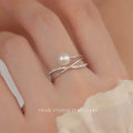Pearl Wrap Sparkle Ring