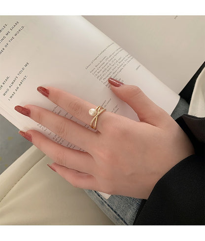 Pearl Wrap Sparkle Ring