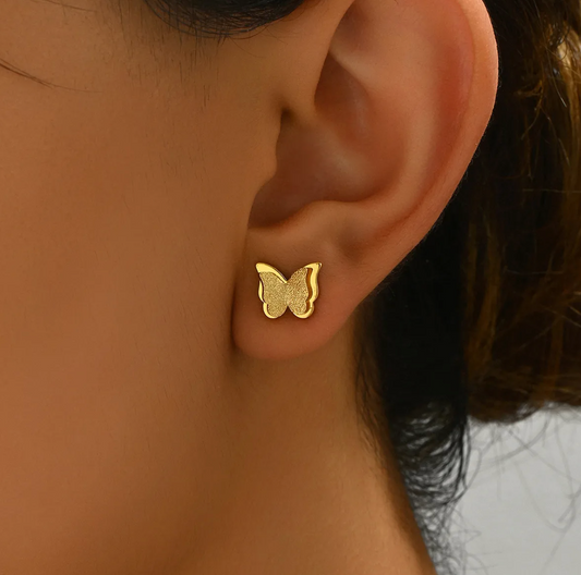 Gold Plated Wings Studs