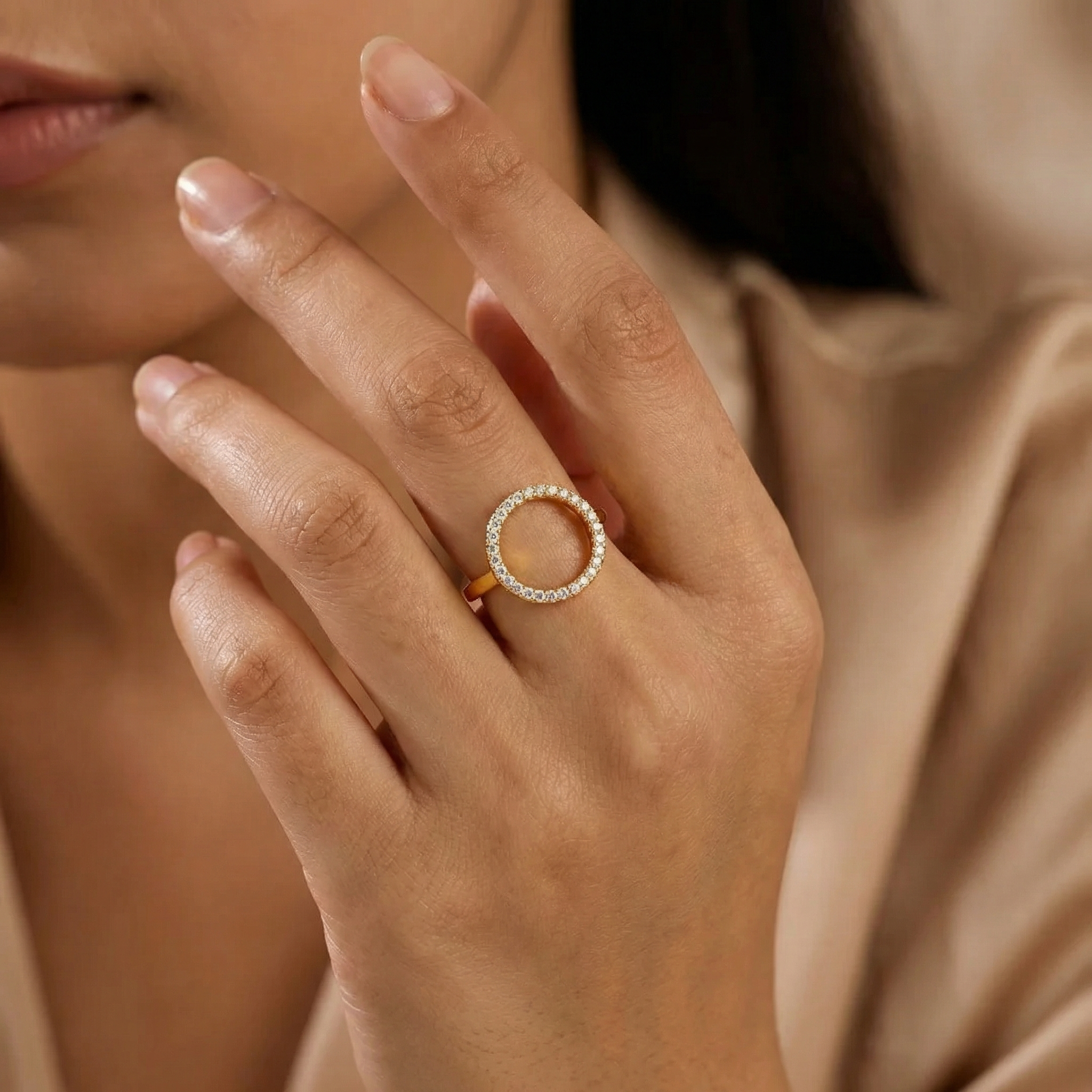 Pave Circle Ring