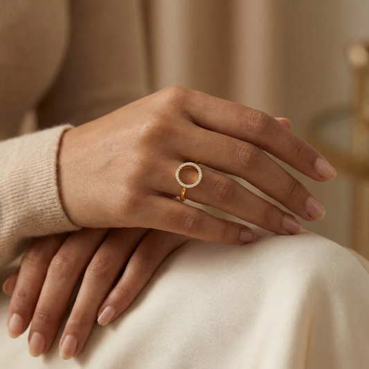 Pave Circle Ring