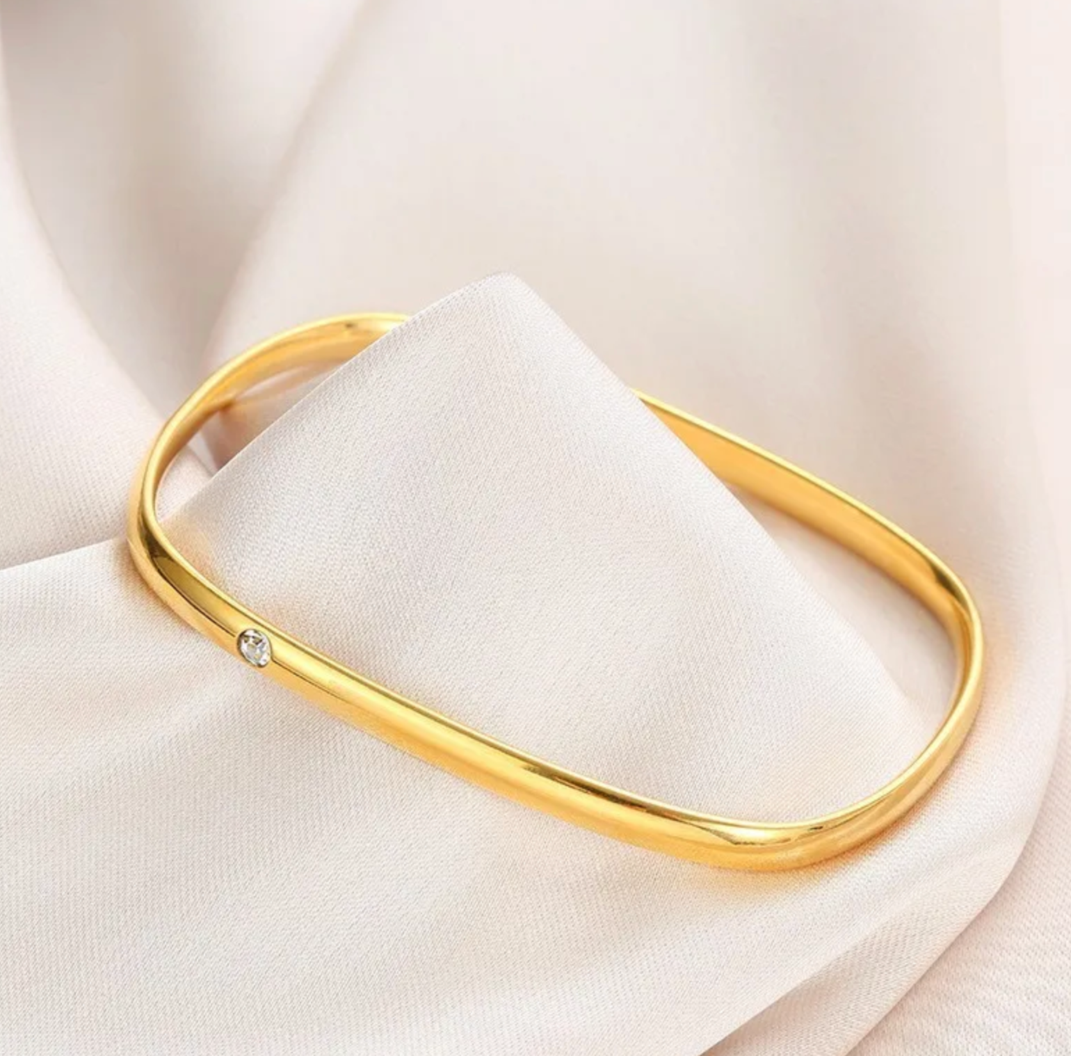 Celestial Gold Plated Zircon Bangle