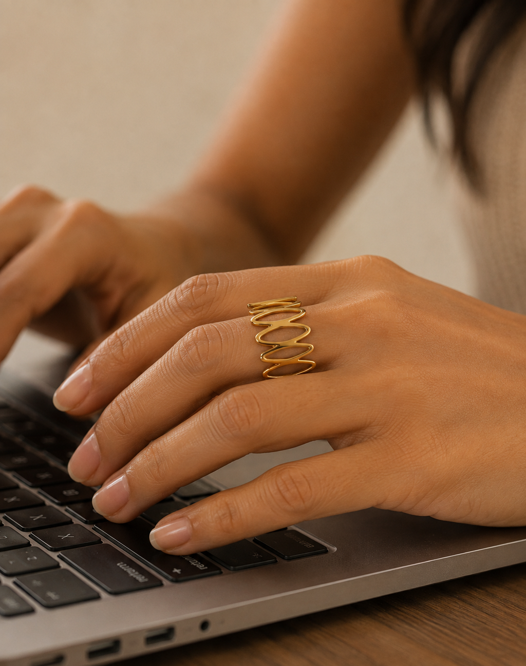 Modern Contour Ring