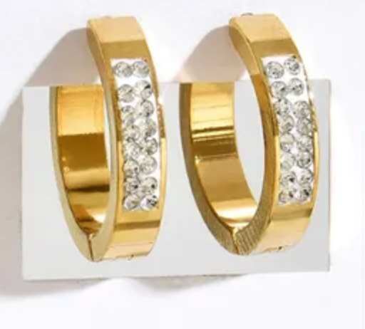 Classic Crystal Hoops