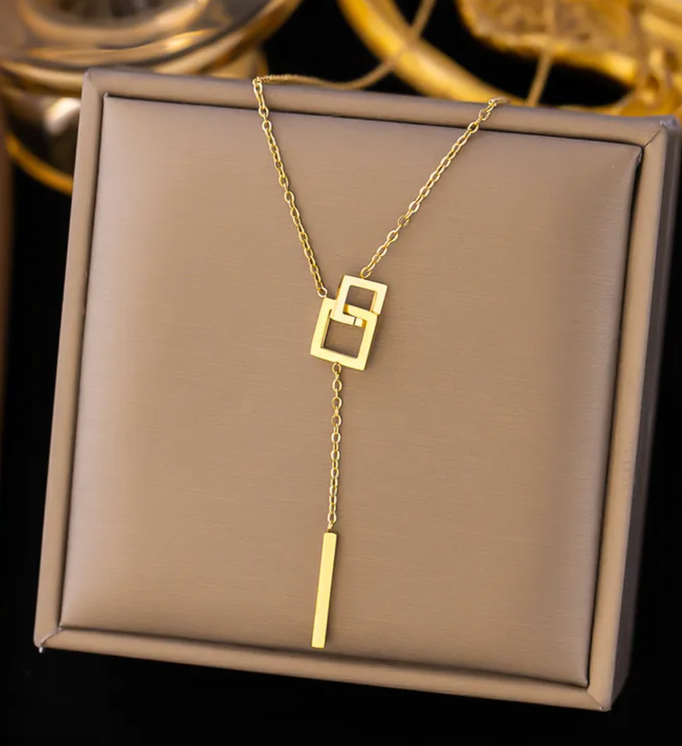 Classic Square Drop Necklace