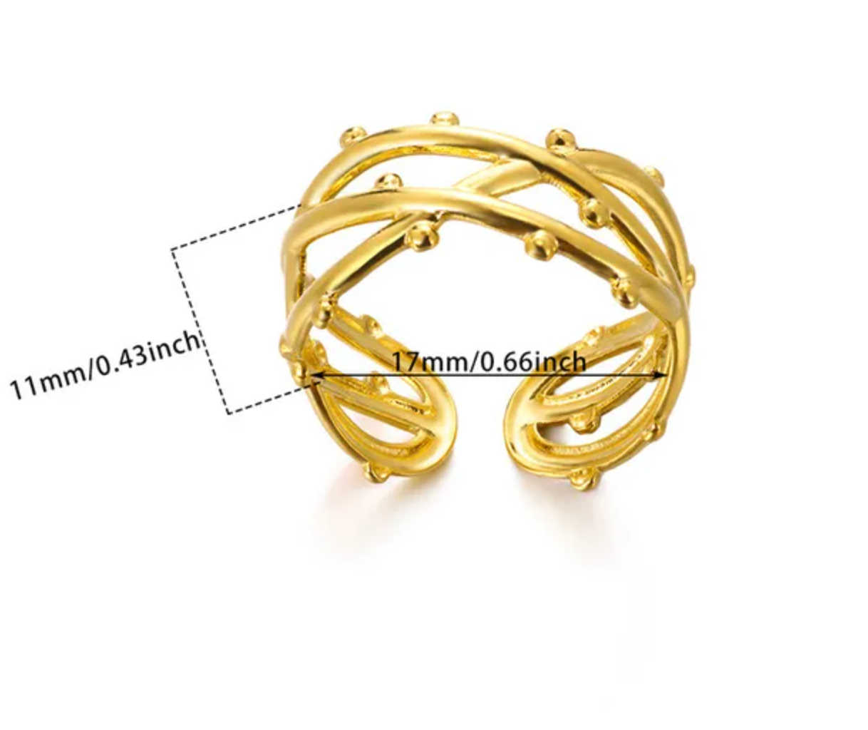 Dewdrop Mesh Ring