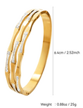 Diamond-Encrusted Bamboo Bracelet