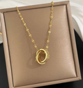 Double Ring Necklace