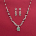 Emerald Cut Solitaire Necklace Set