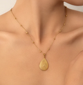 Etched Gold Plated Necklace