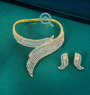 Flowing Arc Diamond Choker Set
