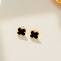 Four Leaf Clover Studs (Black)