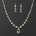 Geometric Arrow Triangle Necklace Set