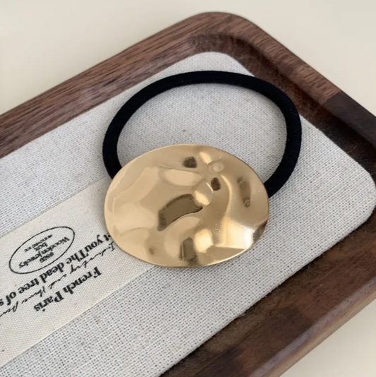 Hammered Disc Hair Tie