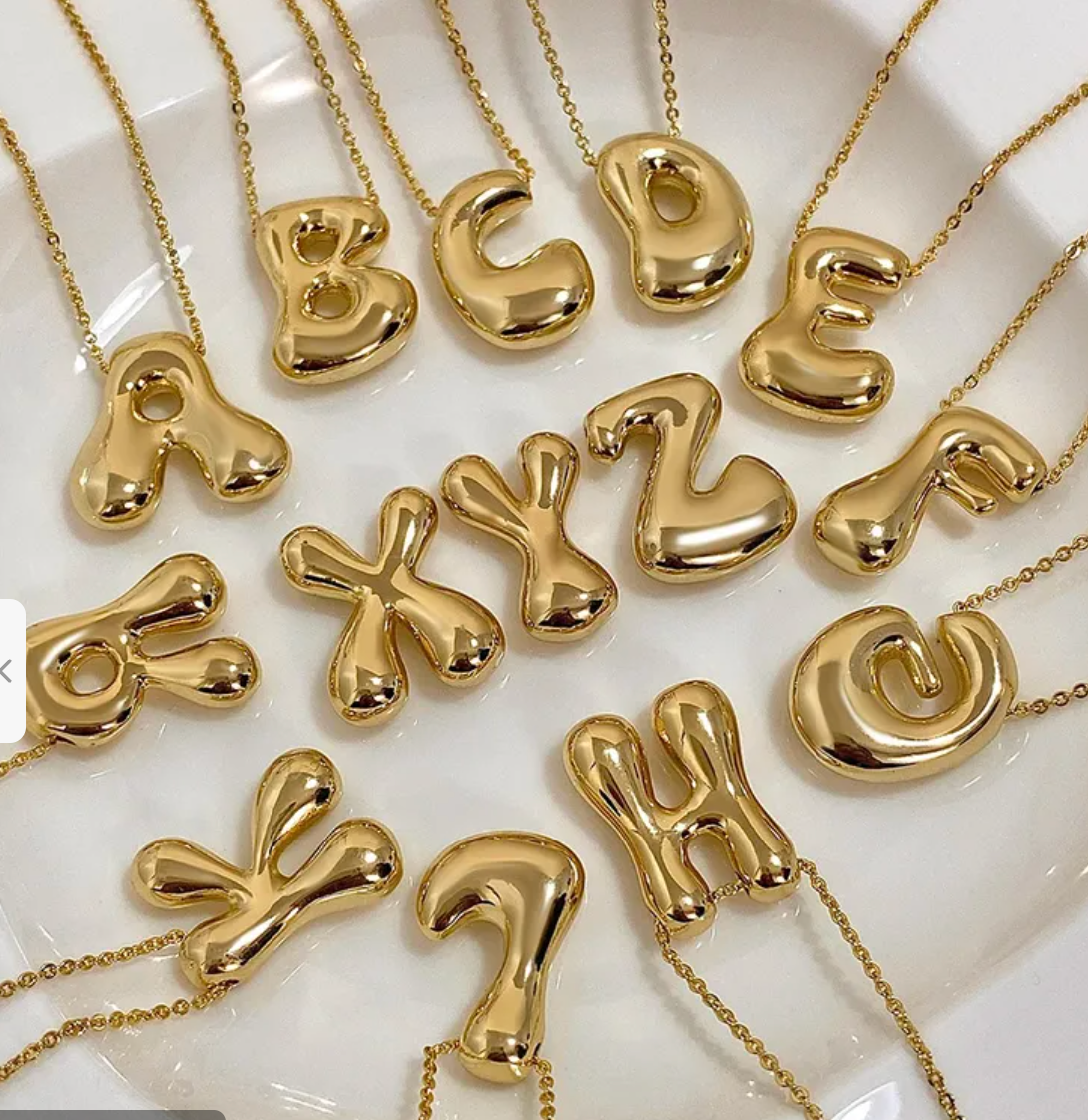 Gold Plated Alphabet Pendant with Chain