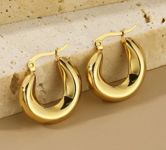 GoldPlated Classic Hoops