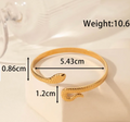 Gold Plated Snake Style Cuff