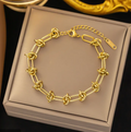 Gold Plated Thorn Chain Bracelet